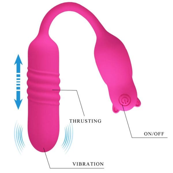 PRETTY LOVE - PINK SILICONE VIBRATING BULLET 6